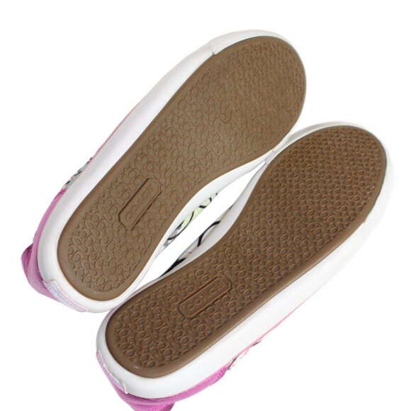 Coach Barrett Graffiti Abstract Op Art Logo Metallic Pink Low Sneaker, Size 10 - Picture 8 of 12